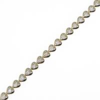 K18YG ハート ダイヤモンドブレスレット