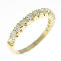 K18YG ハーフエタニティ ダイヤモンドリング