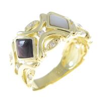 K18YG マザーオブパールリング