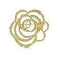 K18YG ローズ ダイヤモンドブローチ