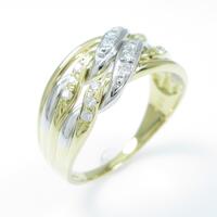 K18YG／PT ダイヤモンドリング