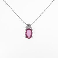 PT ピンクサファイヤネックレス