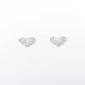 【リメイク】K18WG ハート パヴェ ダイヤモンドピアス
