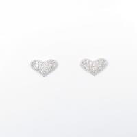 【リメイク】K18WG ハート パヴェ ダイヤモンドピアス
