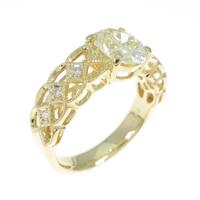 【リメイク】K18YG ダイヤモンドリング 1．072ct・VLY・SI2・オーバルカット