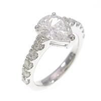 【リメイク】プラチナダイヤモンドリング 1．004ct・D・VVS1・ペアシェイプ