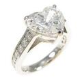 【リメイク】プラチナダイヤモンドリング 3．013ct・E・SI2・ハートシェイプ