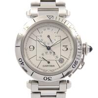 カルティエ W31037H3 パシャGMTパワーリザーブ 自動巻