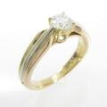 カルティエ ソリテールトリニティ3ゴールド リング 0．34ct・F・VVS2