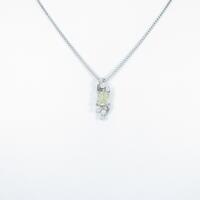プラチナダイヤモンドネックレス 1．068ct・LY・SI2・ファンシーカット