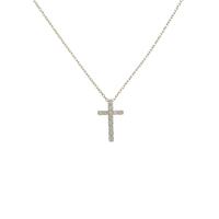 K10YG クロス ダイヤモンドネックレス