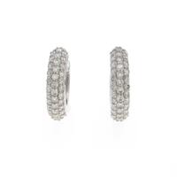 K18WG パヴェ ダイヤモンドピアス