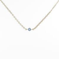 K18YG アクアマリンネックレス