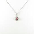 PT／K14WG フラワー ルビーネックレス