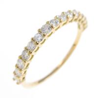 【リメイク】K18YG ハーフエタニティ ダイヤモンドリング