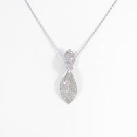 K18WG ダイヤモンドネックレス