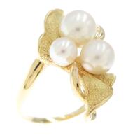 K18YG アコヤパールリング