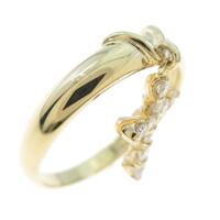 K18YG クロス ダイヤモンドリング