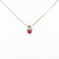 K18YG ルビーネックレス