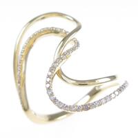 K18YG ダイヤモンドリング