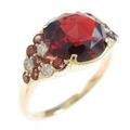 K18YG ガーネットリング
