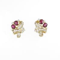 K18YG ルビーピアス