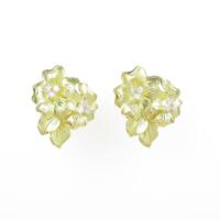 K18YG フラワー ダイヤモンドピアス