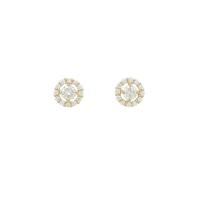 【新品】K18YG ダイヤモンドピアス 0．205ct・0．205ct・G・SI2・GOOD