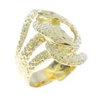 K18YG スネーク ダイヤモンドリング