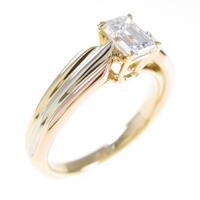 カルティエ ソリテールトリニティ リング 0．45ct・D・VS1