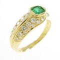 K18YG エメラルドリング