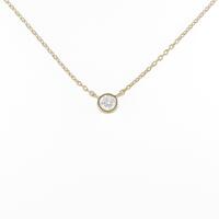 【リメイク】K18YG ソリティア ダイヤモンドネックレス