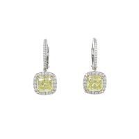 ティファニー ダイヤモンドピアス 1．57ct・1．57ct・FIY・VVS1?VS1