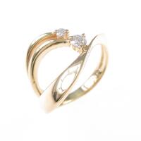 K18YG ダイヤモンド ピンキーリング