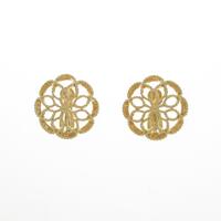 K18YG フラワー イヤリング