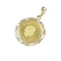 【新品】K18YG（枠） コイン ペンダント
