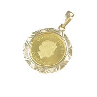 【新品】K18YG（枠） コイン ペンダント