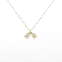 K18YG タイ ダイヤモンドネックレス