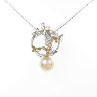 K18スリーカラー 2WAY タンスイパールネックレス