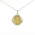 K18YG／750YG（枠） コイン ネックレス