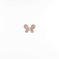 ポンテヴェキオ バタフライ ピンクサファイヤピアス 片耳