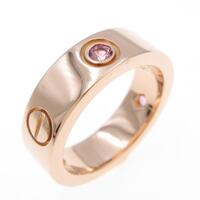 カルティエ ラブリング ハーフピンクサファイヤ 伊勢丹限定 リング