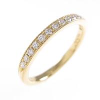 K18YG ハーフエタニティ ダイヤモンドリング