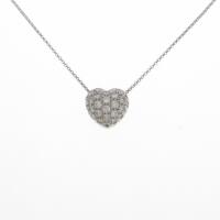 PT ハート パヴェ ダイヤモンドネックレス