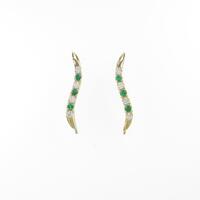 K14YG エメラルドピアス