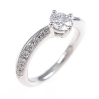 プラチナダイヤモンドリング 0．312ct・F・VS1・3EXT H＆C