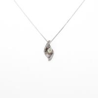 K18WG ダイヤモンドネックレス