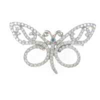 K18WG バタフライ ダイヤモンドブローチ