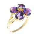 K18YG アメジストリング