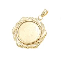 K18YG（枠）コイン ペンダント